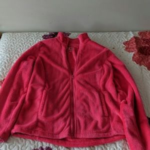 Furry Hot pink zip up